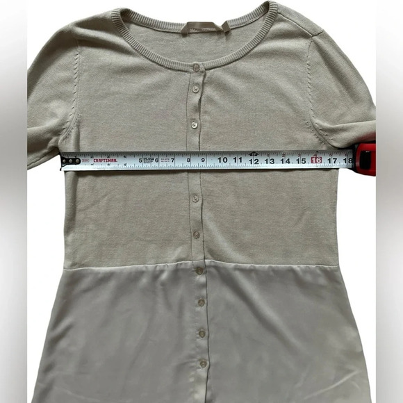 Soft Surroundings Multi-fabric Cotton‎ Neutral Lightweight Cardigan. Size Small - Picture 2 of 5
